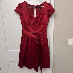 BCBG Paris Deep Red Satin Vintage Dress 90s Y2K